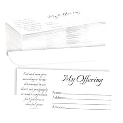 Best Paper Greetings Church Offering Envelopes for Tithe Donation (White, 7x3 inch) - Pack of 100