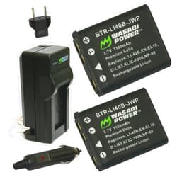 Wasabi Power Battery (2-Pack) and Charger for Kodak KLIC-7006, LB-012 and Kodak PIXPRO FZ55, FZ53