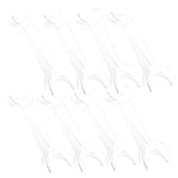 Angzhili 8 Pcs Dental Intraoral Cheek Lip Retractor,Cheek Retractors Opener Mouth Opener,Double Head T-Shape Dental Orthodontic Tool Surgical Retractor (Small, Clear)