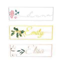 Ugaarsan Personalized Bookmark Custom Colorful Birth Flower Name Bookmark for Reading Lovers