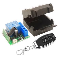 DieseRC 433Mhz Universal Wireless Remote Control Switch DC 12V 1CH RF Relay Receiver Module with 1 Transmitter, EV1527 Learning Code Remote Switch
