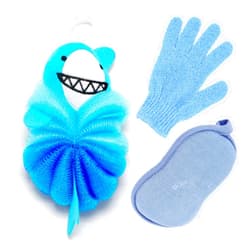 Laoyuandamai 3 Pcs Kids Bath Loofahs Body Loofahs Lovely Animal Cute Cartoon Bath Sponges Loofah Bath Pouf Exfoliating Wash Gloves Body Scrubber Mesh Loofah Sponges for kid boys girls Shower Washing Christmas Gift