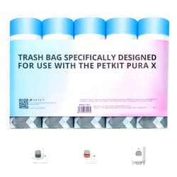 PETKIT PuraX PuraMax Replaced Waste Bags-5 Rolls, Portable Cat Litter Waste Receptacles Bags for Self-Cleaning Cat Litter Box