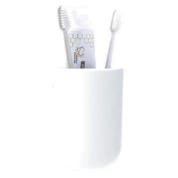 UVIVIU Toothbrush Cup, Bathroom Cup, Toothbrush Holder, Bathroom Tumbler, Plastic, 350ml (White)