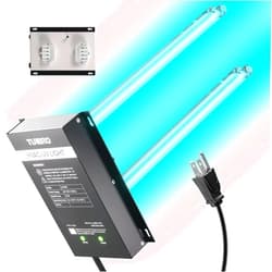 TURBRO 72W UV Sanitizer Lamp with Energy Saving Airflow Sensor, Ozone Free Ultraviolet Light, Air Purifier for HVAC Units and Ducted Systems, Direct Plug-in 120V, UV72PA