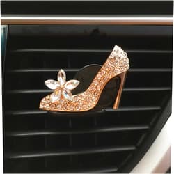 OuYi Bling Car Decor Diamond Purse High Heels Car Air Freshener Auto Outlet Perfume Clip Car Scent Diffuser Ornaments Crystal Car Interior Accessories Women Girls (High Heels)