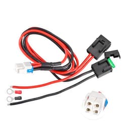 Superbat DC Power Supply Cable 4-Pin 12 AWG 12V 30A Short Wave Power Supply Cord Cable Adapter Fuse Wire for Yaesu Kenwood Icom Radios