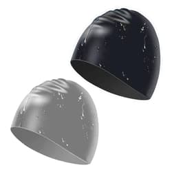 Kinizuxi Adult Swim Cap Silicone 2Packs,High Elasticity Swimming Cap Keeps Hair Clean Breathable Fit Both Long Hair Short Hair, Swim Caps Woman Girls Men Kids One Size Swim Hat