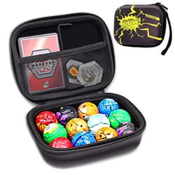 FCDYLBD Toy Organizer Case Compatible with Bakugan Battle Planet, BakuCores, Armored Alliance, Geogan Rising, Toy Organizer Storage Container Holder (12, Black)
