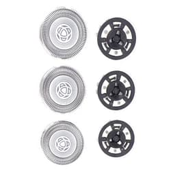Yosoo Replacement Razor Blades, 3pcs Wet Dry Stainless Steel Electric Heads 3D Rechargeable Razors Men's Rotary Cutter Head for S3000 S3102 Blades Accessory