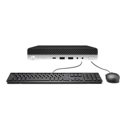 HP EliteDesk 800 G3 Mini Desktop Computer, Intel Quad-Core i5-6500T, 16GB DDR4 RAM, 256GB SSD, Keyboard&Mouse, VGA, DP, Windows 10 Pro (Renewed)