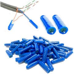 UISKEDS B Type Gel Filled Wire Connectors - Silicone Telephone Alarm Wire Crimp Bean Splice for Low Voltage Application, Blue (1000 Pcs)