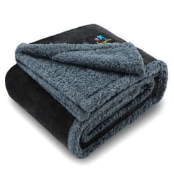 Luciphia Waterproof Blanket for Large Dogs Liquid Proof Furniture Protector Washable Pet Reversible Bed Cover for Couch Soft Sherpa Fleece Cat Blanket for Small Medium Grey Small（40
