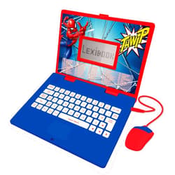 LEXiBOOK Spider-Man - Educational and Bilingual Laptop Spanish/English - Toy for Child Kid (Boys & Girls) 124 Activities, Learn Play Games and Music with Spiderman - Red/Blue JC598SPi2