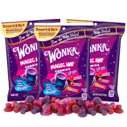 Sweetzo NEW Wonka Gummy Hats, Assorted Fruit Flavored Candies, Movie Themed Candy Stocking Stuffer Gifts, 4 Ounces (Pack of 3)