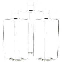 Youngever 3 Pack Pump Bottles for Shampoo 32 Ounce (1 Liter), Square Empty Shampoo Pump Bottles, Plastic Cylinder with Lockdown Leak Proof Pumps