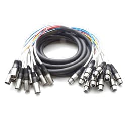Seismic Audio - 12 Channel XLR Snake Cable - 15 Feet Long - Pro Audio Snake for Live Live, Recording, Studios, and Gigs - Patch, Amp, Mixer, Audio Interface 5'