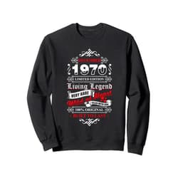 The Original Geboren 1970 Design 50 Jährigen Mann 50. Geburtstag Geschenk Living Legend Dezember 1970 Sweatshirt