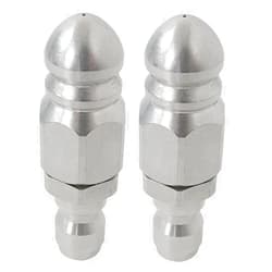 Xspeedonline 2026 Upgraded 2Pcs Pressure Washer Sewer Jetter Nozzle Kit Stainless Steel for 1/4'' Quick Connector, 5000 Psi