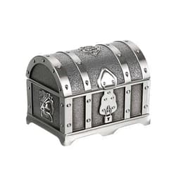 Hipiwe Vintage Metal Jewelry Box Treasure Trinket Chest,Smal Ring Earrings Necklace Keepsake Gift Holder Case for Girls Ladies Women (Small)