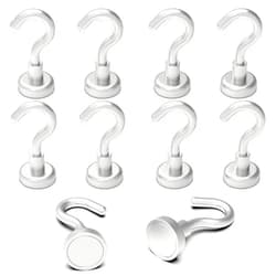 MHDMAG Magnetic Hooks Refrigerator, Cruise Ship Accessories,22 LBS Super Magnets with Neodymium Rare Earth for Hanging, Door Holder, Keys, Home, Office, Refrigerators, BBQ, Pack of 10