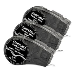 COLORWING Compatible M21-750-595-WT 3/4 Inch Vinyl Label Tape, for M210, M210LAB, M211, BMP21-PLUS, BMP21-LAB, High Adhesion, Indoor or Outdoor, Lab and Equipment Labeling, Black on White, 0.75