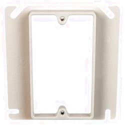 ALLIEDMP Allied Moulded Products 9345 PVC 1-Gang Raised Plaster Ring 4 Inch x 4 Inch x 1/2 Inch 4.2 Cubic-Inch FiberglassBox
