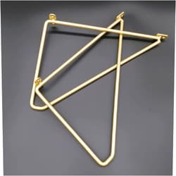 WEBUP 1 Pairs Floating Shelf Bracket Triangle Shelving Brackets for Kitchen Metal Wall Brackets Storage Shelves Heavy Duty Support Bracket,12 X 8 Inch (Color : Gold, Size : 30cm/12in)