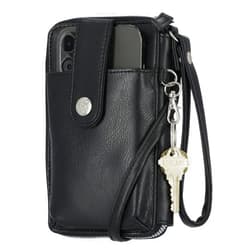 Mundi Jacqui RFID Blocking Crossbody Wallet Bag for Women, Compact Travel-Size Cell Phone Holder Purse - Vegan Leather