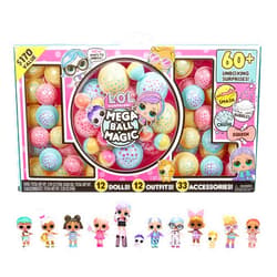 L.O.L. Surprise! Mega Ball Magic - 12 Collectible Dolls, 60+ Surprises, 170 Value, 4 Unboxing Experiences, Squish Sand, Bubbles, Gel Crush, Shell Smash, Fashions Limited Edition Gift,Girls 3+