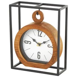 Deco 79 Metal Suspended Clock with Black Frame, 7