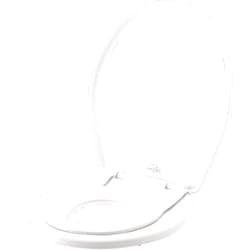 Mayfair Little2Big Toilet Seat with Built-In Potty Training Seat, Slow Close, Durable Plastic, ROUND, White