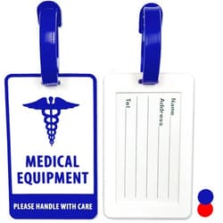 ConnectOne Medical Luggage Tag - ConnectOne CPAP Luggage Tag - Medical ID Alert Tag for Carry On & Supply Bag - Travel Essentials Medical Equipment Tag for CPAP (Blue, 2 Pack)