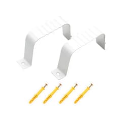 Bueyfolt White Aluminum Strap for 2x3 Downspout, Downspout Pipe Clips & Strap, Downspout Bracket & Band for 2