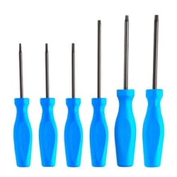 CHANNELLOCK TS-6H 6 Piece Professional Torx Screwdriver Set, Magnetic Tip, Made in USA, Molded Tri-Lobe Grip