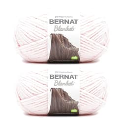 Bernat Blanket Blush Pink Yarn - 2 Pack of 300g/10.5oz - Polyester - 6 Super Bulky - 220 Yards - Knitting/Crochet