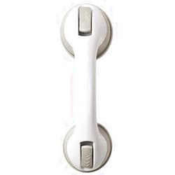Safe-er-Grip Mommy's Helper Safe-er-Grip Changing Lifestyles Suction Cup Grab Bars for Bathtubs and Showers; Safety Bathroom Assist Handle, White & Grey, 12 inches