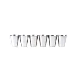 GpahrrDnij Mug Coffee Stainless Steel 6pcs Tumbler Drinking Tea Cup Camping Glass&Bottle Us245mug (Silver, One Size)