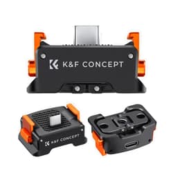 K&F Concept Charging Adapter Base for DJI Osmo Pocket 3, Desktop Type-C Charging Dock Fit Arca-Swiss Standard, with 1/4 Screw Hole/Folding Finger, Aluminum Alloy Bracket