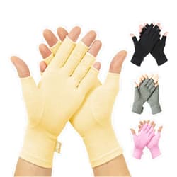 Vive Compression Arthritis Gloves - Comfortable Fit for Men and Women - Open Finger for Rheumatoid, Osteoarthritis