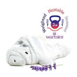 warmies Microwavable & Weighted Stuffed Animals, Manatee - Heated Stuffed Animal Plushie for Warmth & Comfort - Cute Soft Plush Toys for Adults & Children (Boys, Girls, Babies & Toddlers)