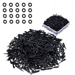 Sotiff 600 Pieces 2BA Thread Plastic Dart Tips Points and 600 Pieces Rubber O Ring with a Storage Box for Dart Shaft Part Replacement