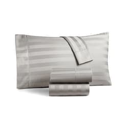 Charter Club Damask Stripe King 4-Pc Sheet Set, 550 Thread Count Pure Supima Cotton (Smoke)