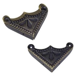 Antrader 12Pcs Metal Box Corner Guard Protector Safety Bumpers Decorative Furniture Edge Covers with Screws Bronze Tone 1.5