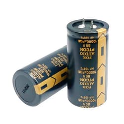 Cermant 2pcs 80V 10000UF Snap in Electrolytic Capacitor 35x70mm(1.37x2.76in) Power Amplifier Filter Audio Electrolytic Capacitor Car Audio