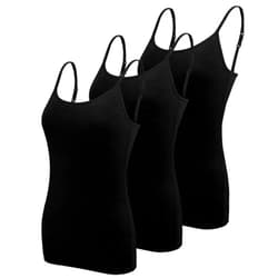BQTQ 3 Pcs Womens Camisole Tank Top Spaghetti Strap Camisoles Ladies Undershirts