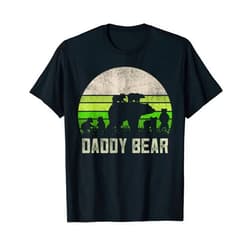 Daddy Bear Gifts & Shirts From Children Mens Funny Dad Shirts From Son & Daughter, 6 Cub Kids Daddy Bear T-Shirt