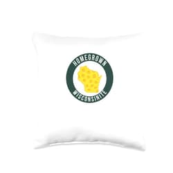 Homegrown Wisconsinite Logo | Cheesehead Pride | Wisco Throw Pillow
