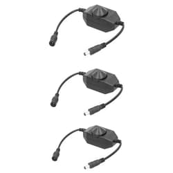 Tissting 3Pcs DC 12V-24V LED Strip Dimmer Switch with DC Female Male Adapter Brightness Adjustable Knob Dimmer Switch LED Lamp Lighting Parts（Black）