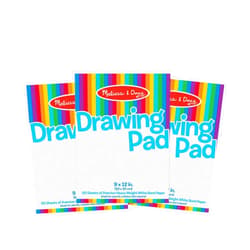 Melissa & Doug Drawing Paper Pad (9 x 12 inches) - 50 Sheets, 3-Pack - FSC Certified